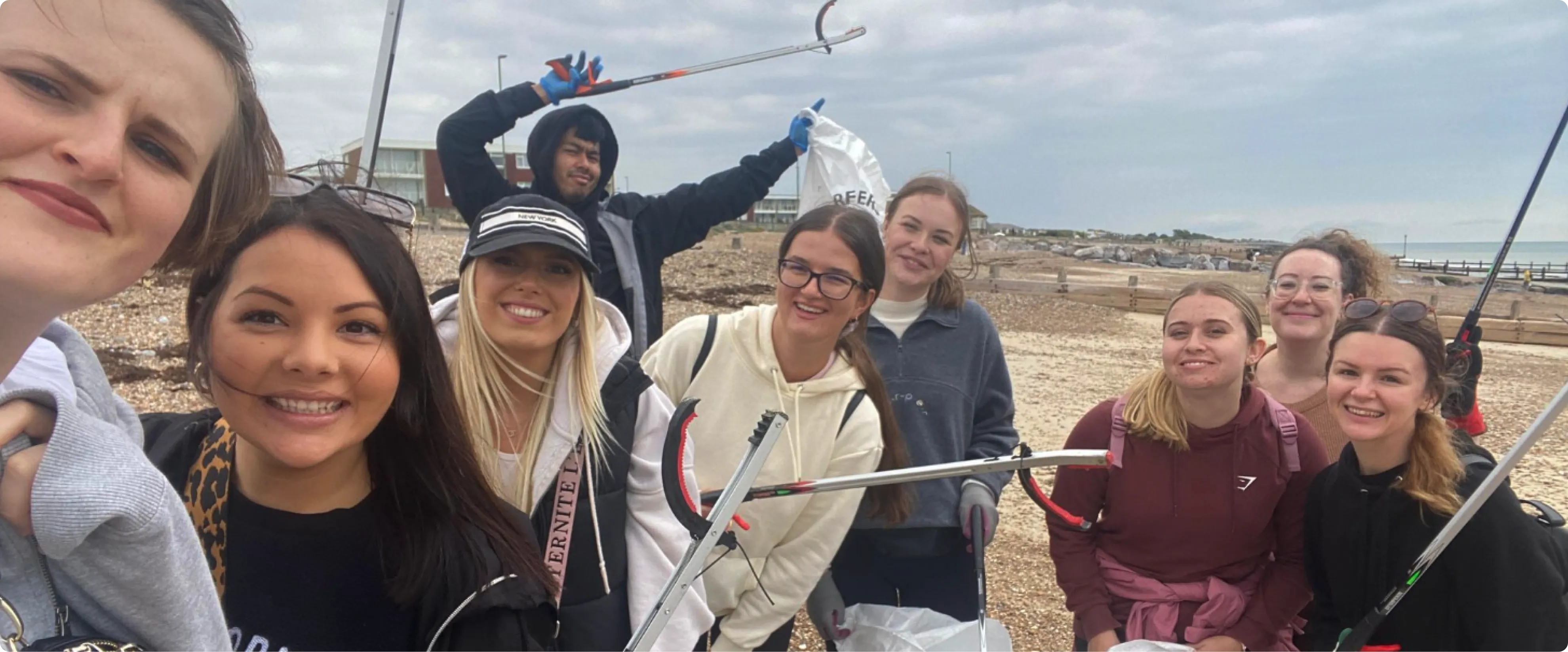 Beach cleanup, Littlehampton, West Sussex