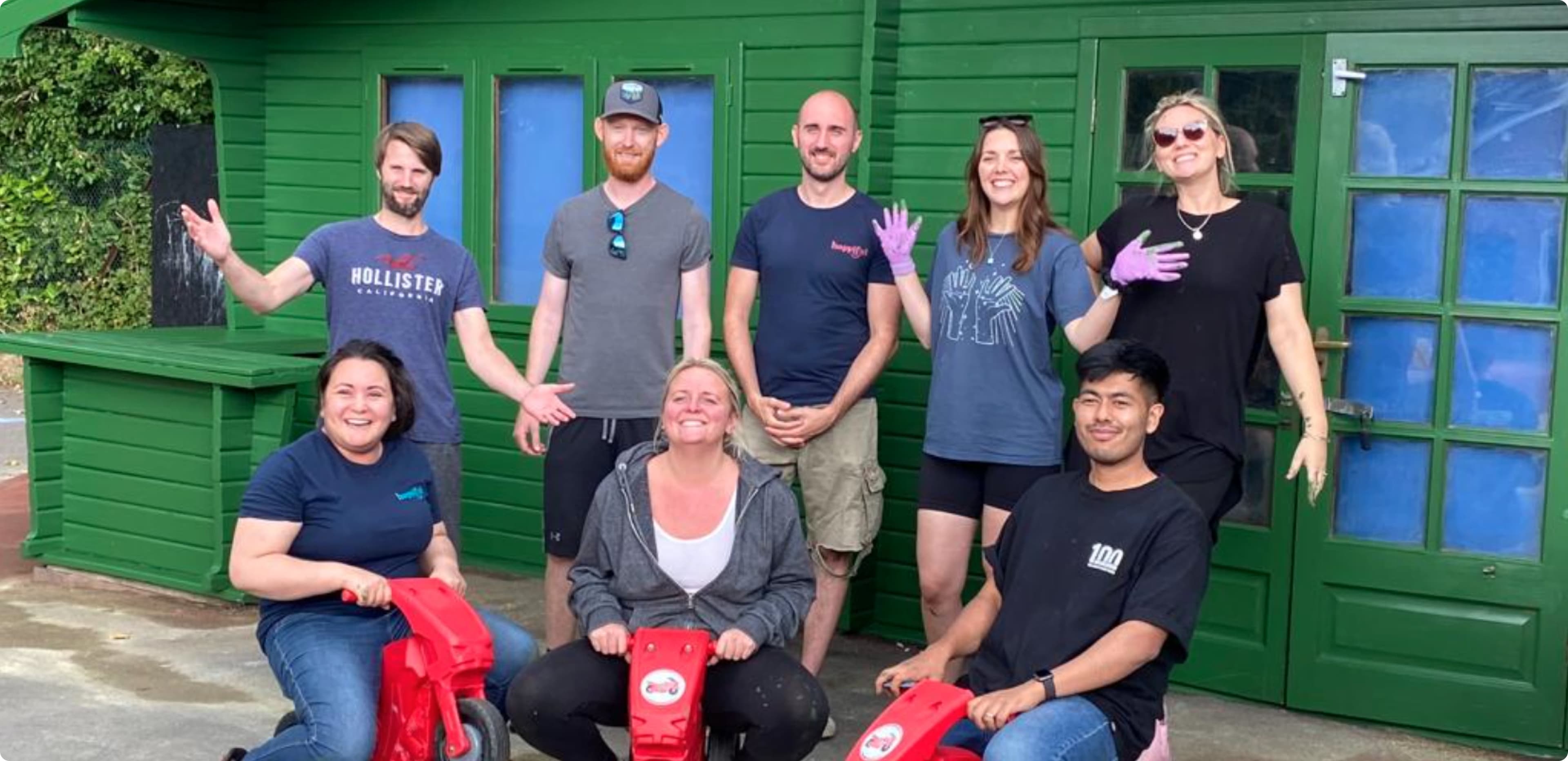 Cabin painting for Challengers in Guildford, Surrey