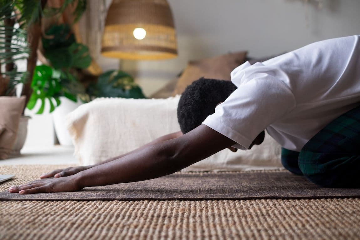 Try the yoga routine designed to help relieve bloating