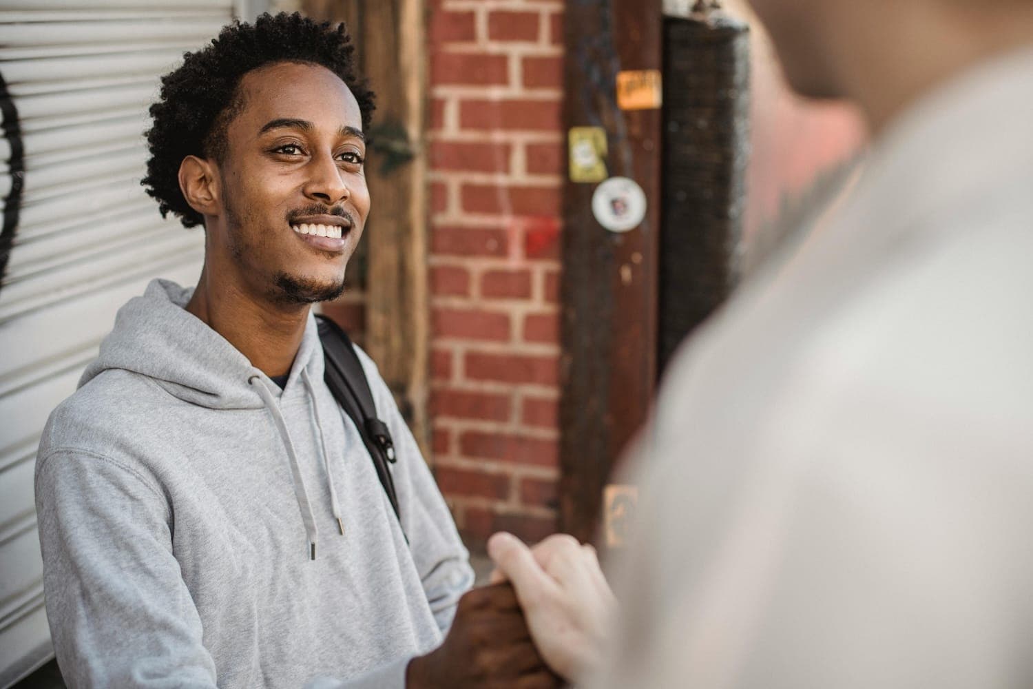 Young man smiling