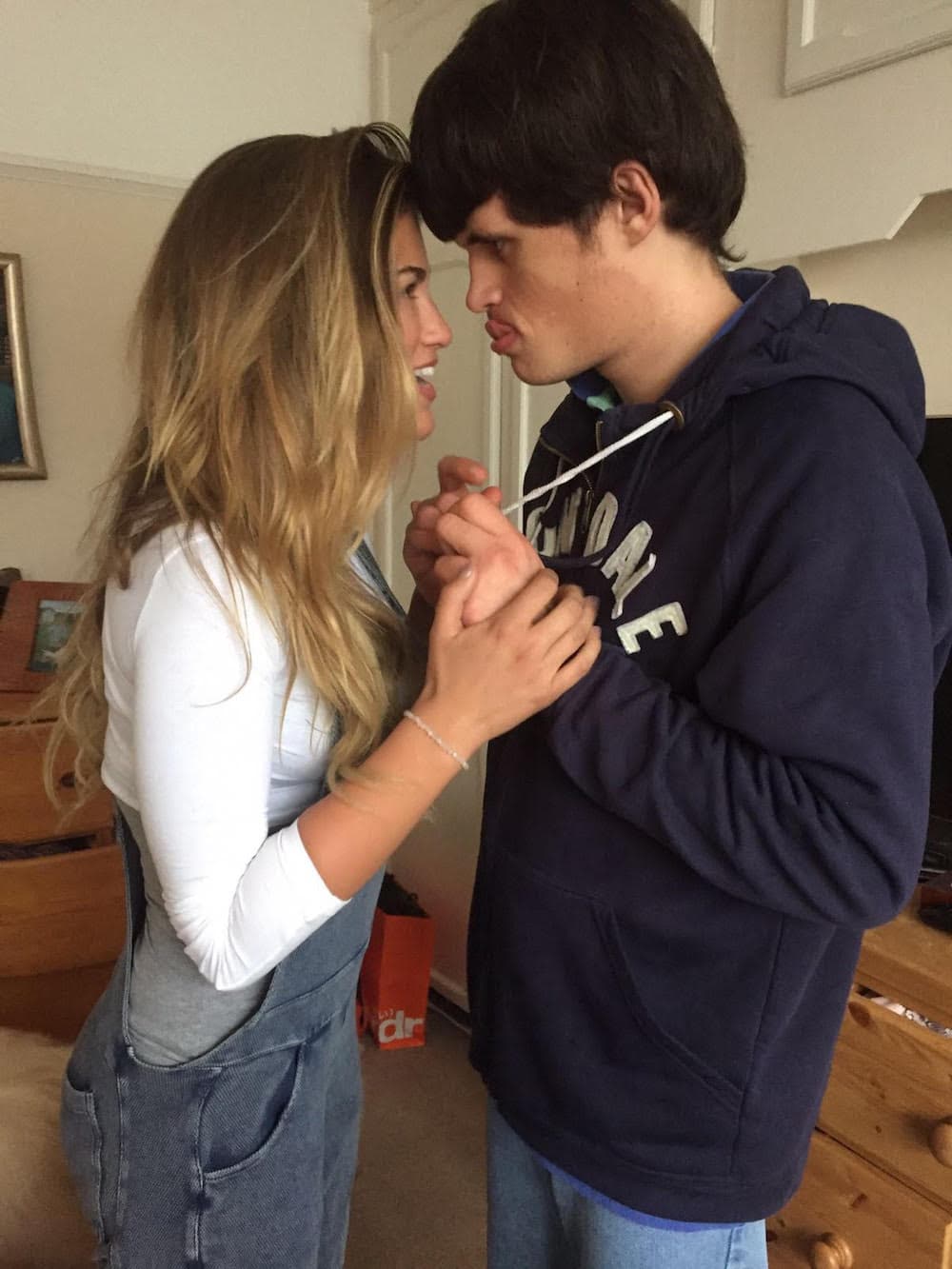 This is a photo of Amy and her brother Ross