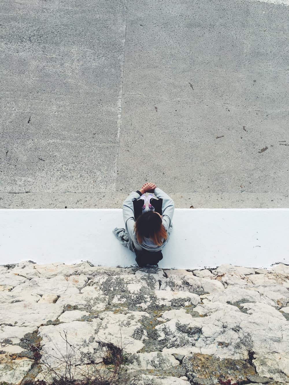 woman sat on the floor