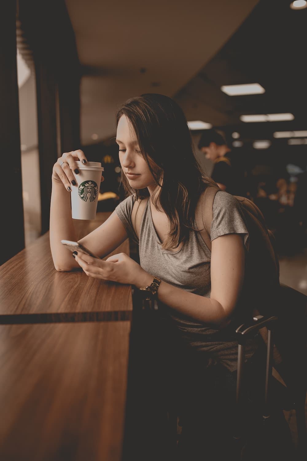 woman on phone