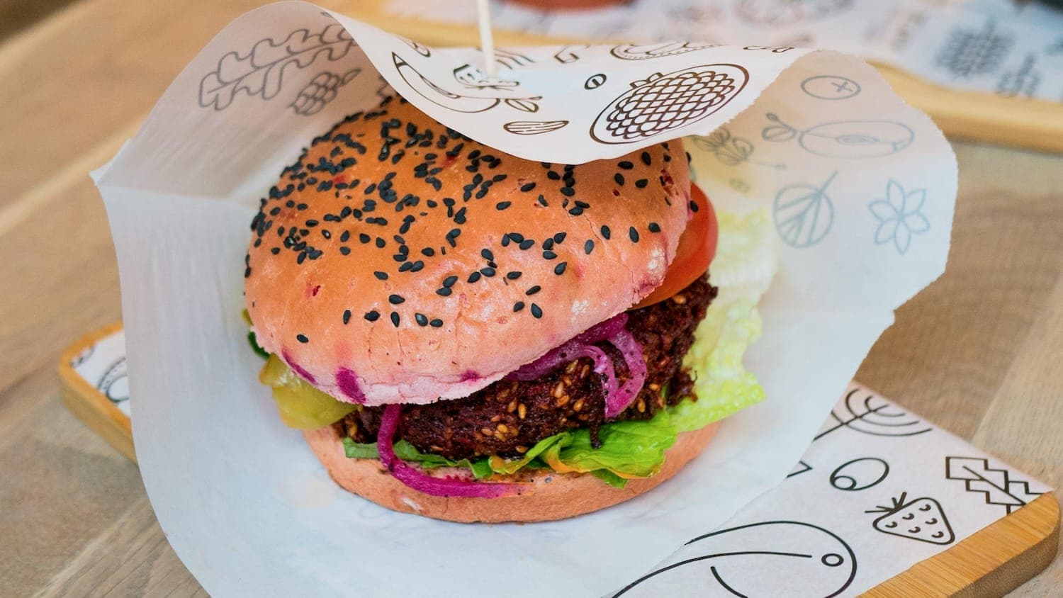 A vegan burger